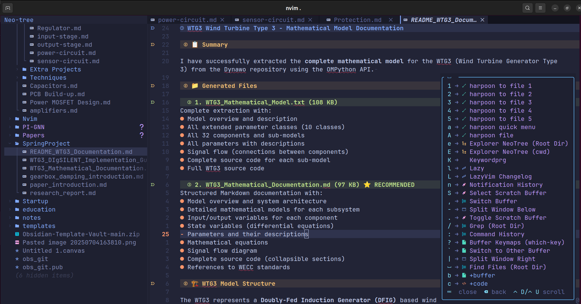Neovim editing session